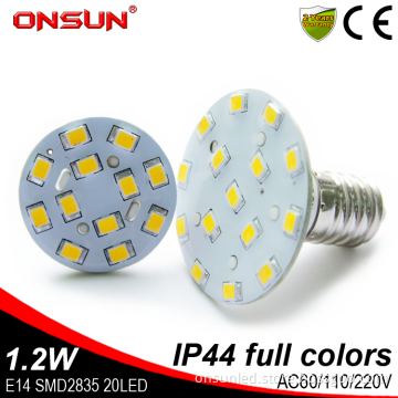 Manufacture E14 20 led SMD2835 waterproof IP44 auto programmed amusement park led bulbs china cabochon led rgb cameleon lamp